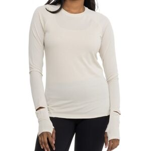 NEW Oiselle Flyout Shirt 6 or 8 Watch View Long Sleeve Running Top Ivory White S